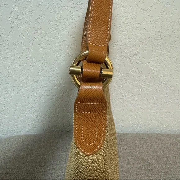 Eric Javits Woven Leather Straps Summer Shoulder  Bag - Picture 8 of 13